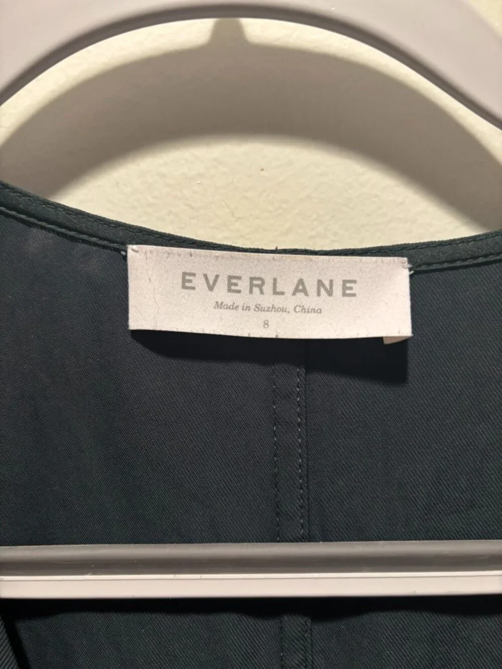 Everlane Women's The Japanese GoWeave V-Neck Cocoon Dress in Green - Picture 3 of 5